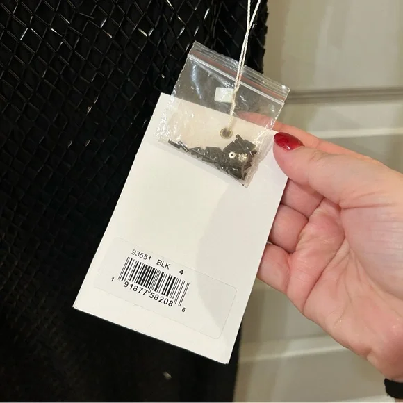 NWT Mac Duggal 93551 Beaded Spaghetti Strap Column Embellished Gown - Picture 8 of 10